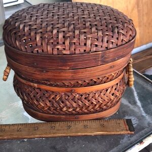 Handcrafted Brown Woven Basket